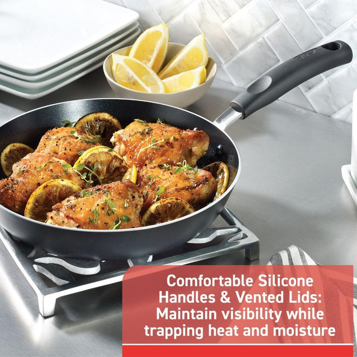 12pc Nonstick Cookware Set – Black