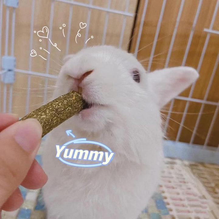 20 PCS Bunny Chew Toys for Teeth, Natural Rabbit Toys  Wood Grass Timothy Sticks Chew and Treat for Guinea Pigs Hamster Chinchillas