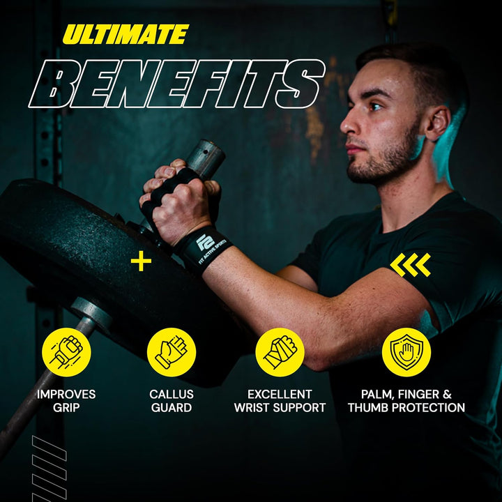 Ventilated Weight Lifting Gloves with Wrist Wraps