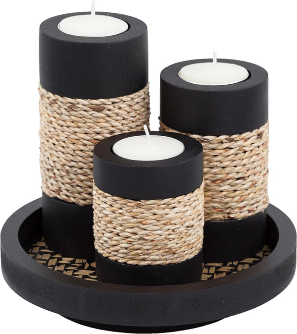 Tealight Candle Holders Set with Tray