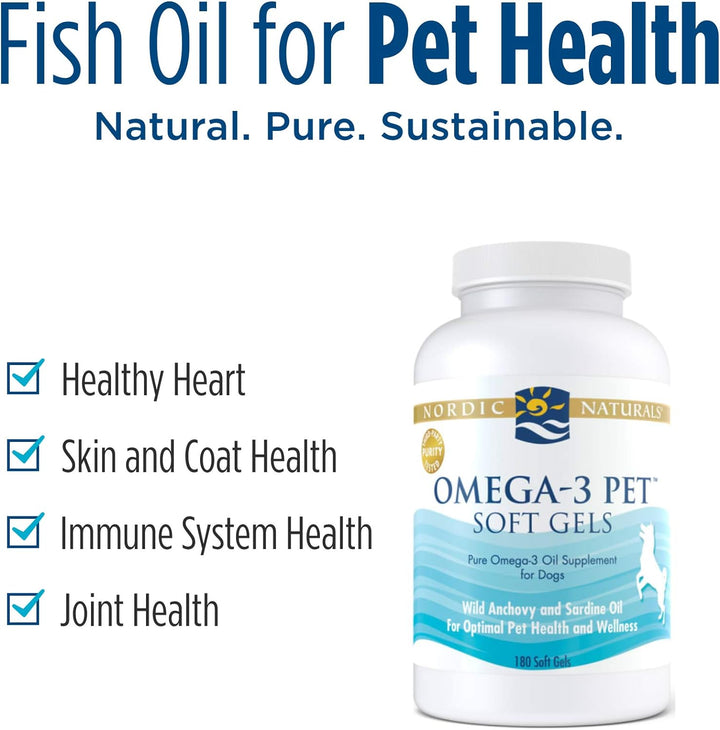 Omega-3 Pet Soft Gels for Dogs - 180 Ct