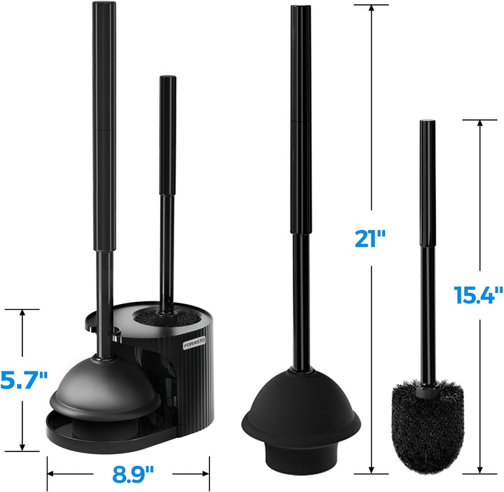 2-in-1 Toilet Plunger & Brush Set