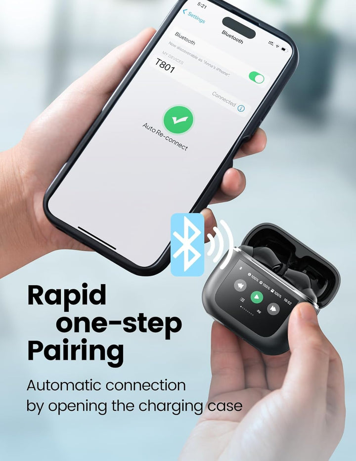 Wireless Bluetooth Earbuds with Mic & 50H Playtime