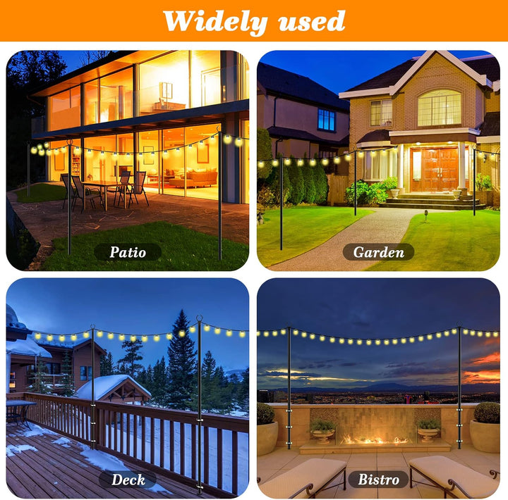 10ft Outdoor Light Poles for String Lights