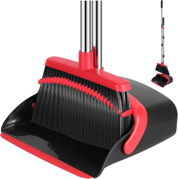 52-In Adjustable Broom & Dustpan Set