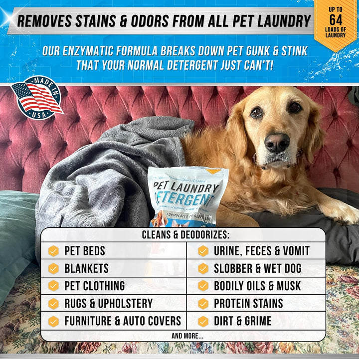 Pet Laundry Detergent & Odor Remover - 64 Loads