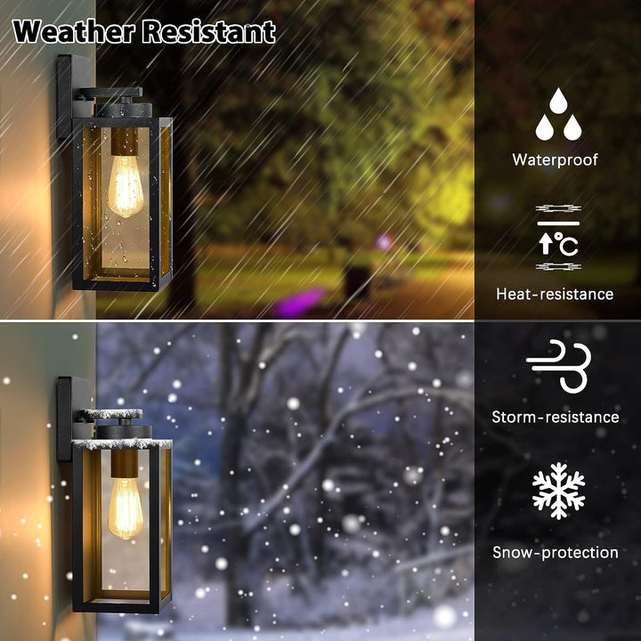Modern Matte Black Outdoor Wall Lights