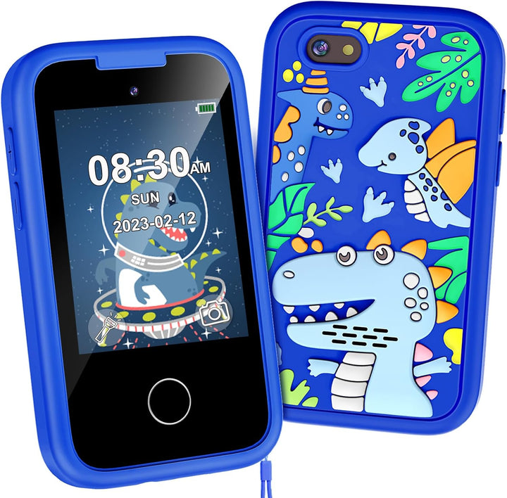 Kids Smart Phone for Girls, Christmas Birthday Gifts for Girls Age 3-10 Kids Toys Cell Phone, 2.8" Touchscreen Toddler Learning Play Toy Phone with Dual Camera, Game, Music Player, 8GB Card Purple