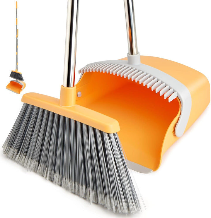 Broom & Dustpan Set with Long Handle