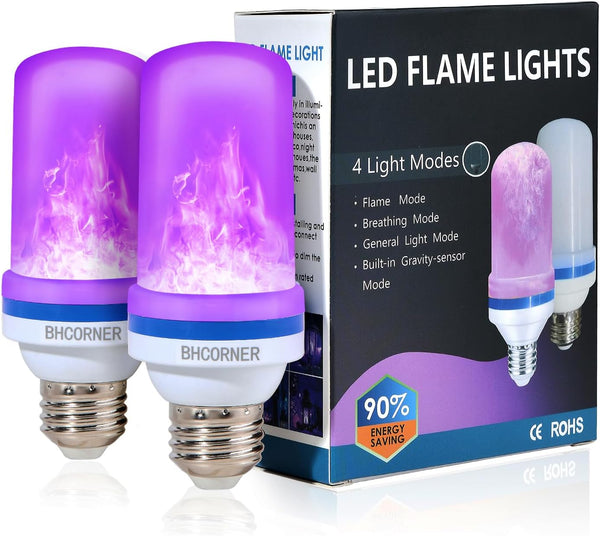 LED Purple Flame Bulbs – Halloween 2 Pack