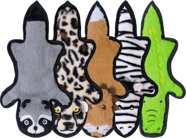 No Stuffing Dog Toys Crinkle Squeaky, Long Lasting Chews for Aggressive, Durable Plush Dog Puppy Chew Toys for Teething, with 6 Tough Layers for Small Medium Large Breed