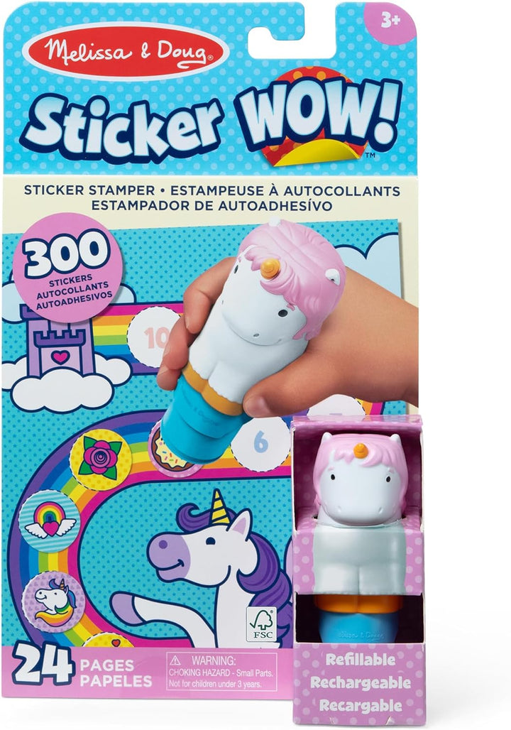 Sticker Wow!™ 24-Page Activity Pad and Sticker Stamper, 300 Stickers, Arts and Crafts Fidget Toy Collectible Character – Dinosaur Creative Play  Toy for Girls and Boys 3+,