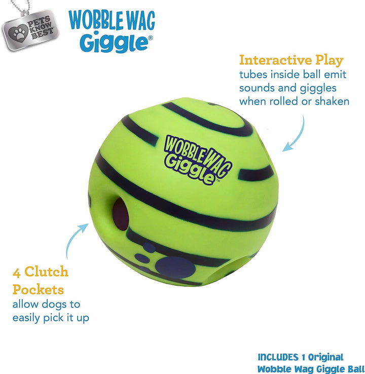 Ball, Interactive Dog Toy, Fun Giggle Sounds When Rolled or Shaken, Pets Know Best, as Seen on TV