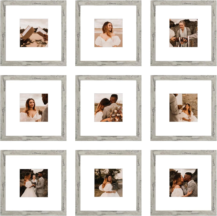 9-Pack 12x12 Picture Frames, Black