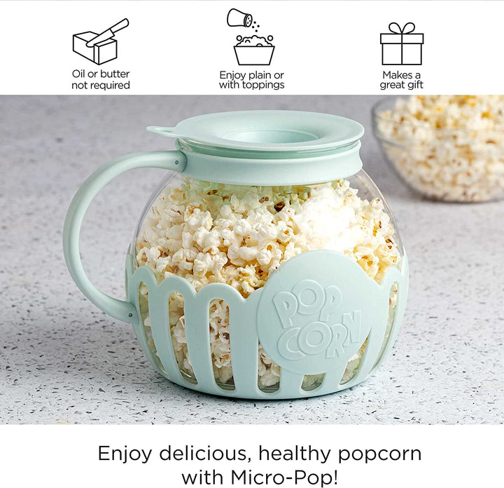 Micro-Pop Microwave Popcorn Popper - Aqua