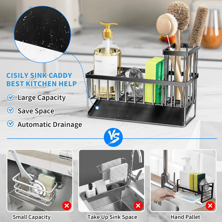 Rustproof Sink Caddy & Soap Dispenser