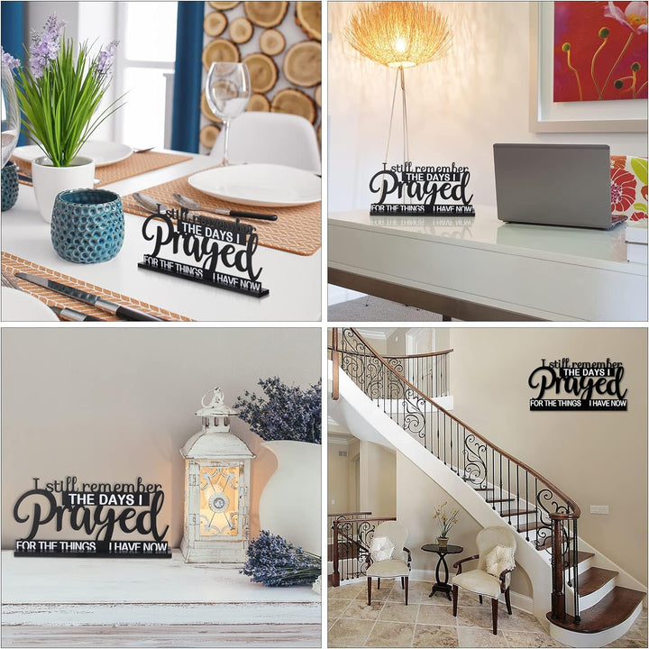 Blessed Faith Wooden Table Decor