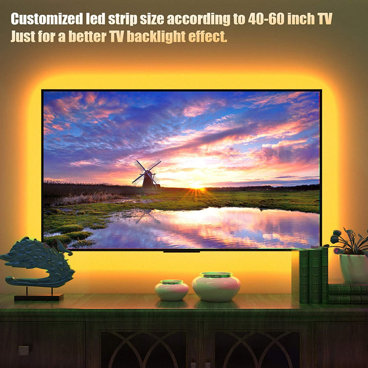 RGB LED TV Backlight with Remote, 8.2ft