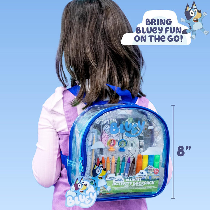 Ultimate Activity Backpack, 10+ Activities, Includes Backpack with 4 Sticker Suncatchers with 4 Suction Cups, 4 Surprise Scratch Arts, 2 Velv-Its Posters, 1 Coloring Roll, 4 Markers, Kid Gifts