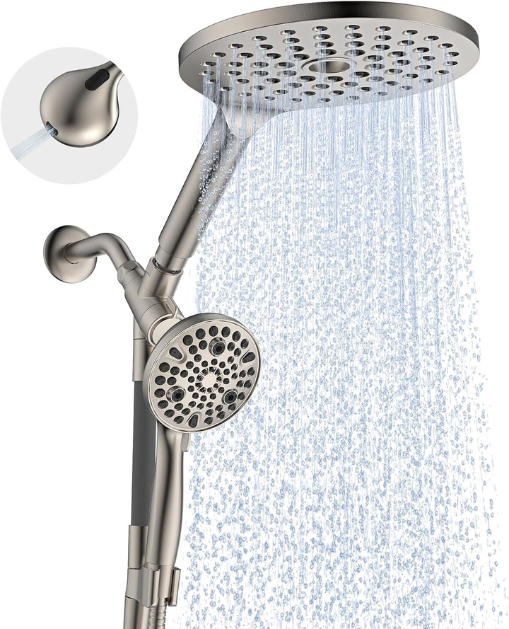 2-in-1 Dual Shower Head Combo, 10 Modes