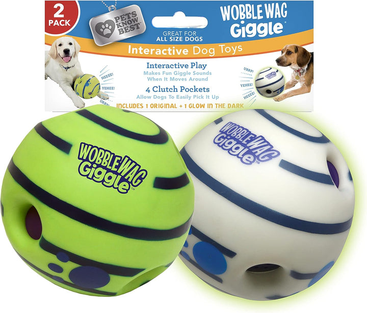 Ball, Interactive Dog Toy, Fun Giggle Sounds When Rolled or Shaken, Pets Know Best, as Seen on TV