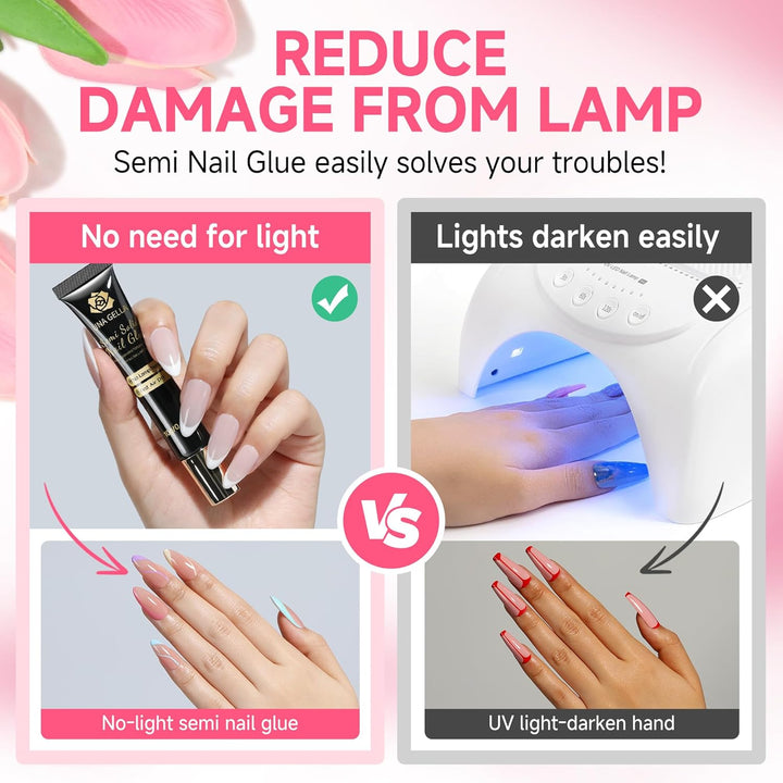 Super Strong Nail Glue Gel Kit 10ml x 2