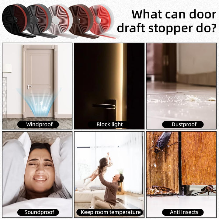 Door Draft Stopper Seal 78" Clear