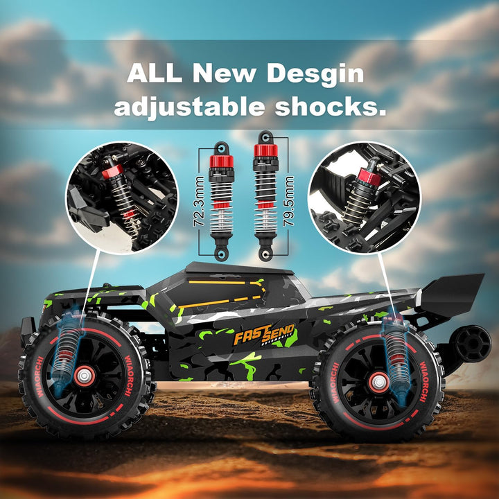 1/14 Brushless RC Cars for  Fast 50+ Mph, RC Trucks 4X4 Offroad Waterproof, Electric Powered High Speed Remote Control Car, Scary Fast Extreme RC Truggy with 3S Battery for Snow Sand