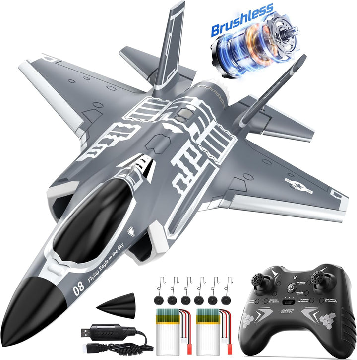 RC Plane 3 Channel BF-109 Remote Control Airplane Fighter Toys,2.4Ghz 6-Axis Gyro Stabilizer RTF Glider Aircraft Plane with 2 Batteries,Easy to Fly for  Kids Beginners Boys
