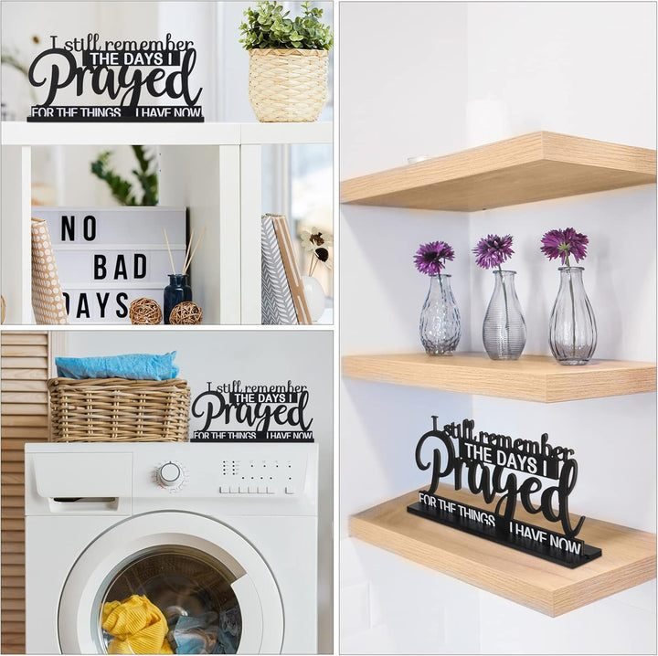 Blessed Faith Wooden Table Decor