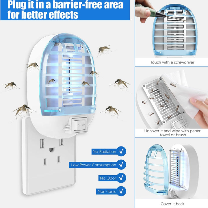 2-Pack Indoor Mosquito Zapper & Fly Trap