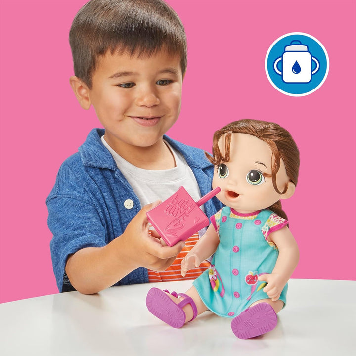 Time for School Baby Doll Set, 12 Inch, Back to School Toys for Girls & Boys, Brown Hair, Preschool Gifts for Kids, Ages 3+ ( Exclusive)