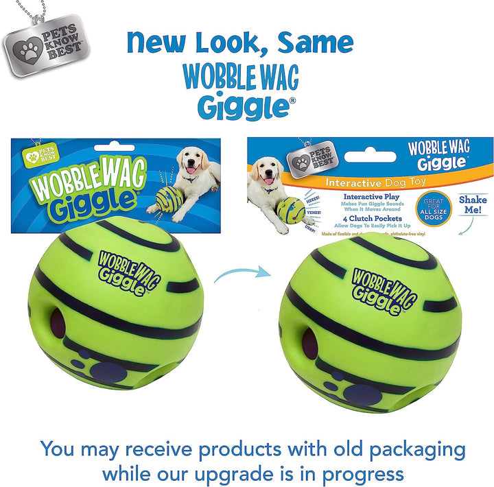 Ball, Interactive Dog Toy, Fun Giggle Sounds When Rolled or Shaken, Pets Know Best, as Seen on TV