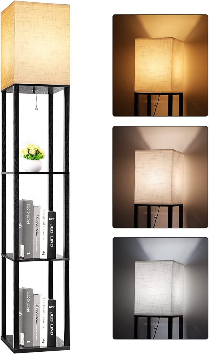 Modern Shelf Floor Lamp with Storage