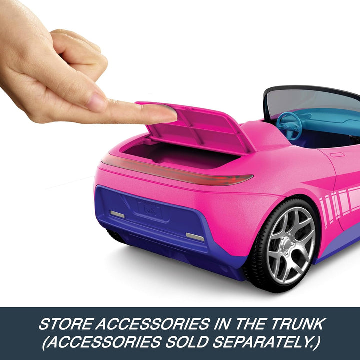 Hot Wheels RC Toy Car, Remote-Control Pink Convertible, Can Hold 2 Fashion Dolls & Trunk Opens for Storage, Sticker Sheet for Customizing