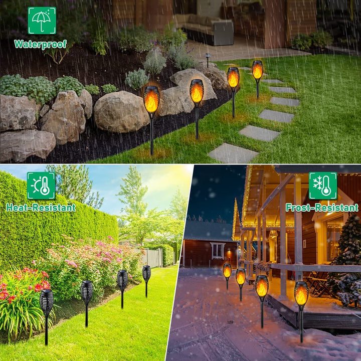 Solar Torch Lights with Flickering Flame