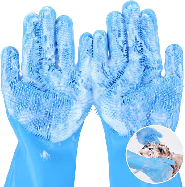 Heat-Resistant Pet Grooming Gloves