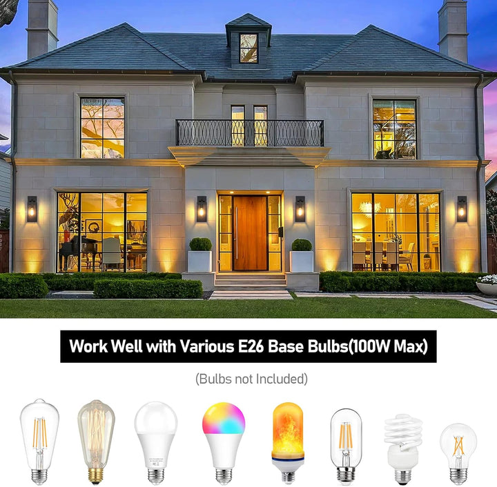 Modern Matte Black Outdoor Wall Lights