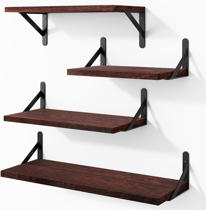 Farmhouse Floating Wall Shelves (Set of 4)