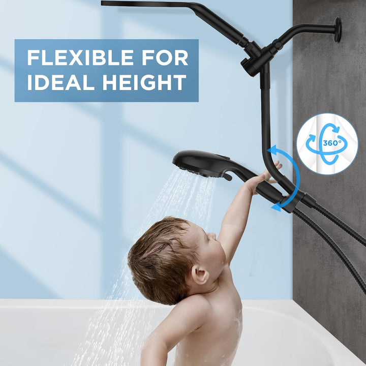 2-in-1 Dual Shower Head Combo, 10 Modes