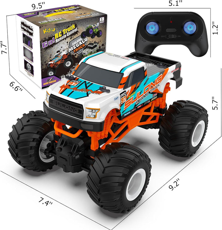 1:16 Scale RC Monster Truck - 2.4Ghz All Terrain Car for Kids 4-12, 20 Km/H off Road RC Truck, Christmas or Birthday Gift