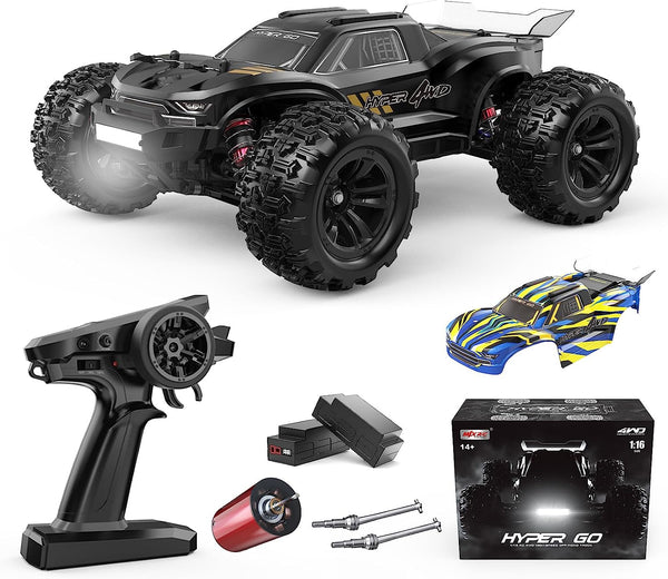 H16BM 1/16 RTR Brushless Fast RC Cars for , Max 42Mph Electric Off-Road RC Truck, High Speed RC Car 4X4 Remote Control Car with 2  Batteries for Adult, Compatible 3S