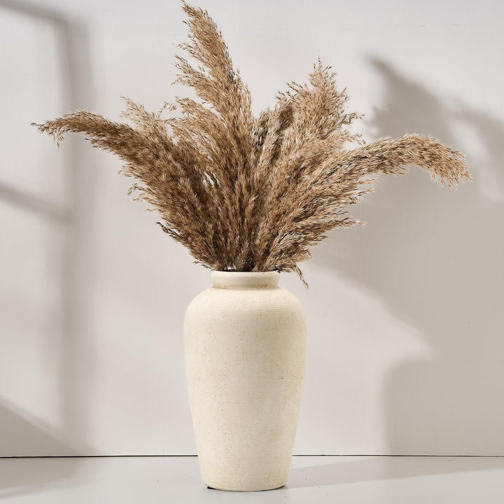 Rustic Bronze Ceramic Vase 11 Inch
