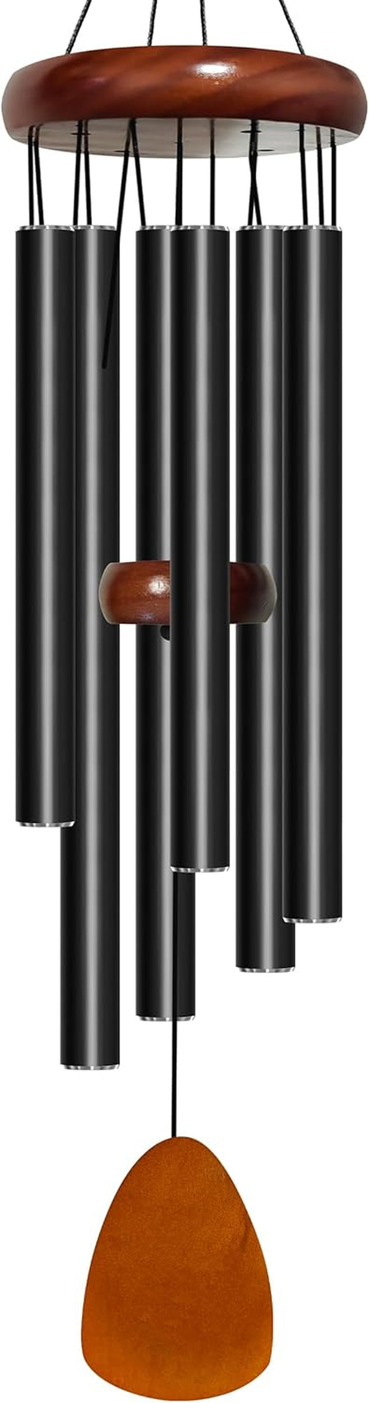 Large Black Aluminum Wind Chimes 37"
