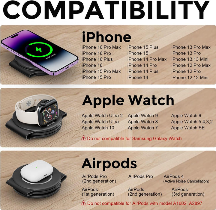 3-in-1 Foldable Wireless Charging Station