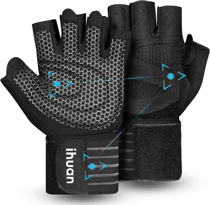 Ventilated Weightlifting Gloves with Wrist Wrap