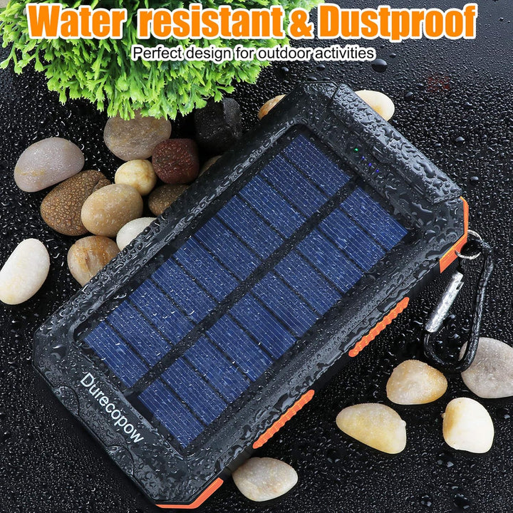 20000mAh Solar Charger Power Bank - Orange