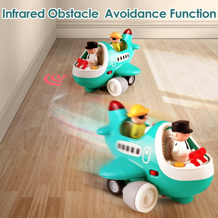 Baby Airplane Toys, Cool Remote Control Plane Toy for Toddlers 2-3, Infant Music RC Helicopter W/Light Sound, Easter Birthday Gift for 18 24 Month 2 3 4 Year Old Boy Girl Kids Children