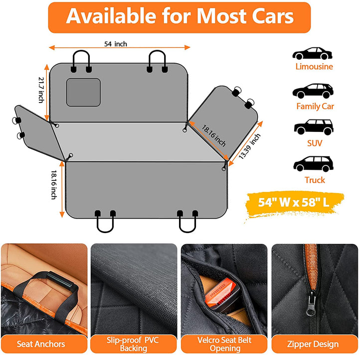 Waterproof Dog Car Seat Cover Hammock