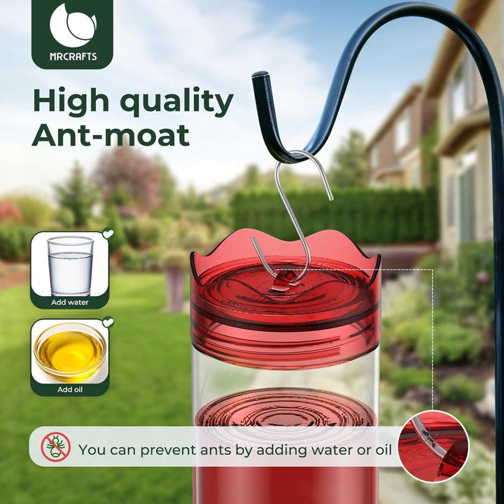 2Pcs Hummingbird Feeders with Ant Moat
